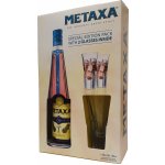 Metaxa 5* 38% 0,7 l (dárkové balení 2 sklenice) – Zboží Dáma
