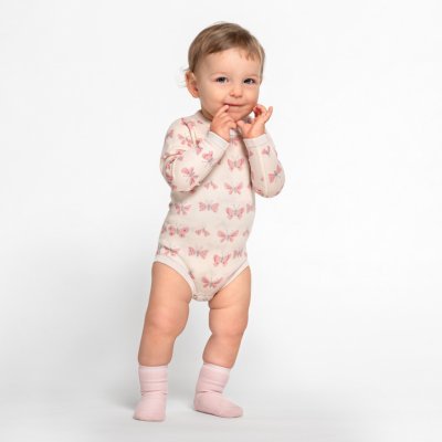 Bambusové body s motýlky dlouhý rukáv SAFA – Zboží Dáma