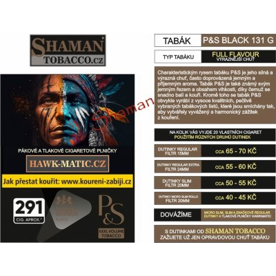 P&S Black cigaretový tabák 131 g – Zboží Mobilmania