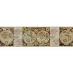 AG Design WB-8220 samolepící bordura Mapa, rozměry 0,14 x 5 m – Zboží Dáma