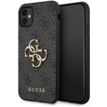 Pouzdro Guess PU 4G Metal Logo iPhone 11 šedé – Sleviste.cz