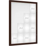 PROCITY Venkovní vitrína Classique, 16 x A4, plexi, hnědá – Zboží Živě