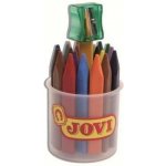 Jovi Pastelky voskové trojhranné 24 ks ořezávátko v kelímku – Zboží Dáma