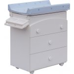 Přebalovací komoda s vaničkou Scarlett Vela - bílá s Přebalovací podložkou Slon - modrá – Zboží Dáma
