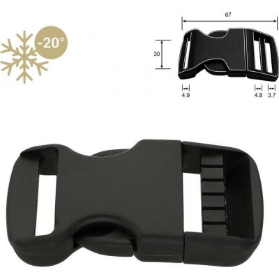 Pro Háčkování Spona trojzubec 30 mm mrazuvzdorný černý Počet: 10 ks – Zboží Mobilmania