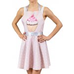 Froster Růžová kuchyňská zástěra ve tvaru šatů – Sleviste.cz