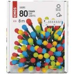 EMOS D5AM02 80 LED cherry řetěz kuličky 8 m venkovní i vnitřní multicolor časovač – Zboží Mobilmania