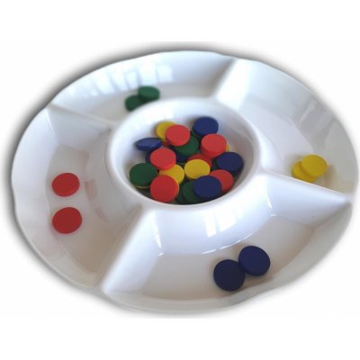 Montessori třídící miska s žetony