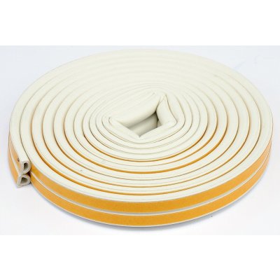 Vorel TO-76752 Těsnění do oken a dveří samolepící 9 x7,4 mm TYP D 6 m bílé – Sleviste.cz