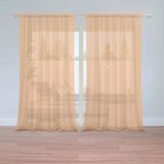 Záclony Bílé čárky na oranžové: 2 ks - 150x250 cm - Sablio – Hledejceny.cz