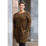 Italy fashion Vzorované šaty RIANA Bílá – Zboží Dáma