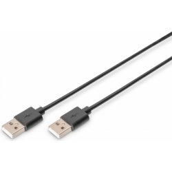 Digitus AK-300100-018-S USB A/samec na A/samec, Měď, 1,8m, černý