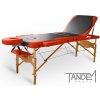 Masážní stůl a židle Tandem Skládací masážní lehátko Profi W3D DUO černo-oranžová 195 x 70 cm 16,6 kg