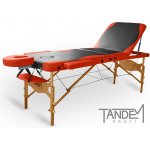 Tandem Skládací masážní lehátko Profi W3D DUO černo-oranžová 195 x 70 cm 16,6 kg – Zboží Mobilmania