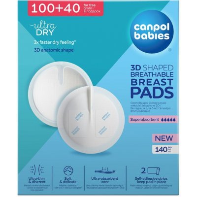 Canpol Babies Tvarované prodyšné 3D vložky do podprsenky 140 ks – Sleviste.cz