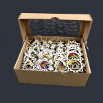 AMADEA Dřevěné ozdoby sada 40 ks dřevěných barevných ozdob velikost 6 cm – Zboží Dáma