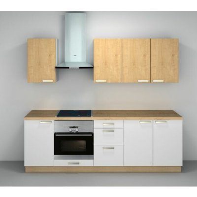 EBS Next Kuchyňská sestava 240 cm bílá lesk/dub arlington – Hledejceny.cz