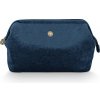 Kosmetická taška PIP Studio Kosmetická taška extra velká Velvet Quilted modrá