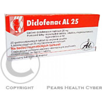 Diclofenac AL 25 por.tbl.flm. 20 x 25 mg od 61 Kč - Heureka.cz