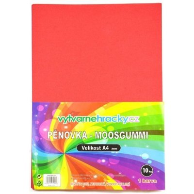 Pěnovka A4, tl. ca 2mm - červená, 10ks – Hledejceny.cz