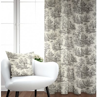 Ervi Bavlněný závěs - Toile de Jouy – Sleviste.cz