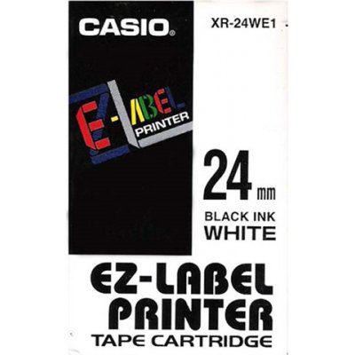 Páska Casio XR-24WE1 (Černý tisk/bílý podklad) (24mm) - Originál – Hledejceny.cz