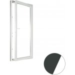 ALUPLAST Plastové jednokřídlové balkonové dveře Dvojsklo Pravé antracit/bílá 100 x 220 cm – Sleviste.cz