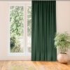 Záclona HOMEDE Závěs MILANA klasický flex 9,5 cm s dvojitým záhybem zelený, velikost 560x300