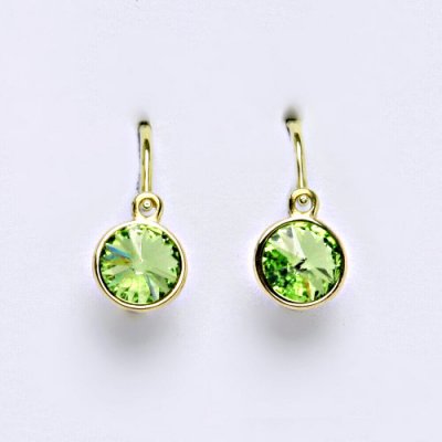 Čištín dětské žluté zlato kolečka se Swarovski krystalem NK 1336 peridot 10907 – Zbozi.Blesk.cz