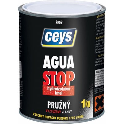 Ceys Aqua Stop Hydroizolační tmel s vlákny 1 kg šedý – HobbyKompas.cz