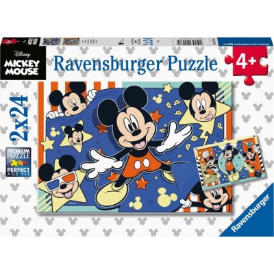 Ravensburger Disney Mickey Mouse 2 x 24 dílků – Zbozi.Blesk.cz