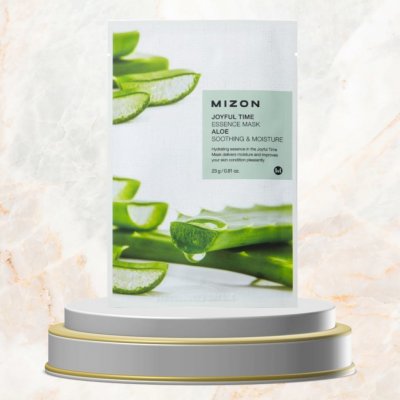 Mizon plátýnková 3D maska s aloe vera pro zklidnění a hydrataci pleti Joyful Time Essence Mask Aloe 23 g – Zboží Dáma