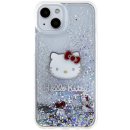 Hello Kitty Liquid Glitter Electroplating Head Logo iPhone 15 Transparent