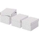 ESSELTE Home velikost S 20 x 15 x 25,5 cm, bílá - set 3 ks – Sleviste.cz