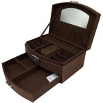 Gaira dvoupatrová kožená šperkovnice 9022 15 hnědá – Zboží Dáma