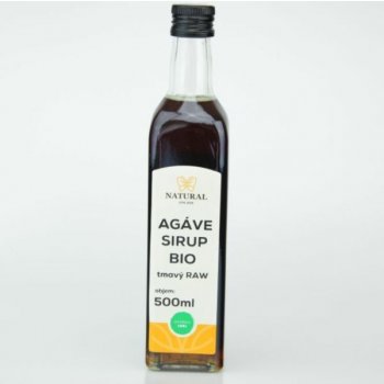 Natural Jihlava Agáve sirup tmavý Raw Bio 500 ml