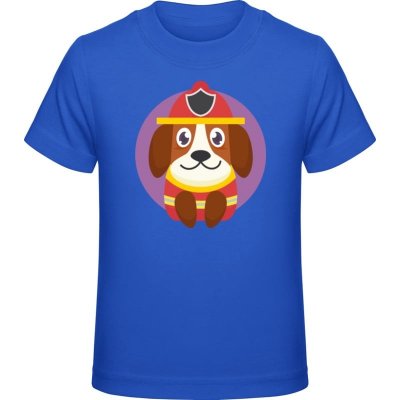 Premium Tričko pro Děti Design se psem pro děti hasič Royal Dětské – Zboží Mobilmania
