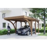 SKAN HOLZ Přístřešek na auto Friesland 314 x 555 cm ořech – Sleviste.cz