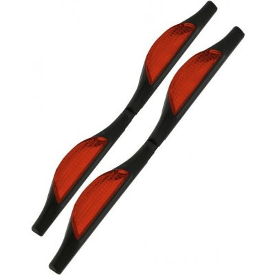 Chránič dveří RED s odrazkami (2 ks) - Compass 05212 | Zboží Auto