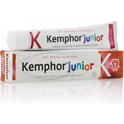 Kemphor junior dentální gel s fluoridem a příchutí jahod 75 ml – Hledejceny.cz