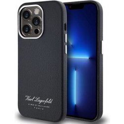 Karl Lagerfeld Grained PU Hotel RSG Zadní Kryt pro iPhone 13 Pro Black KLHCP13LPGWCMKHK