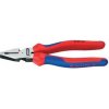 Kleště kombinované Knipex 02 02 180 - Kleště kombinované 180mm, silové, leštěné, BI-plastové rukojeti, DIN ISO 5746