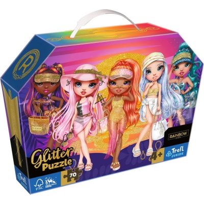 TREFL Třpytivé Glitter v kufříku Rainbow High 70 dílků – Zboží Mobilmania