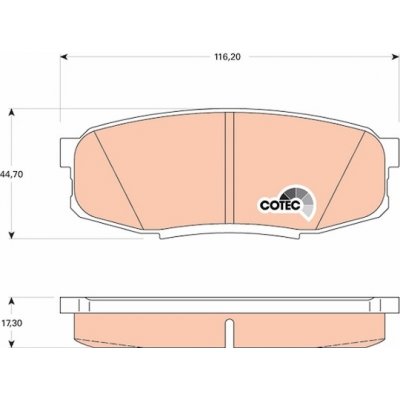 Sada brzdových destiček, kotoučová brzda TRW GDB3491 | Zboží Auto