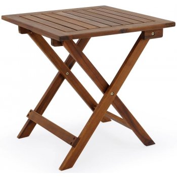Casaria Vitek 100030 Odkládací stolek z akátového dřeva 46x46cm