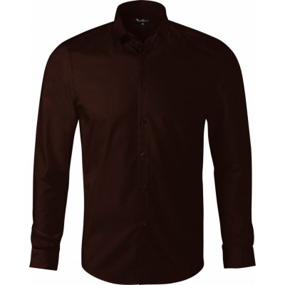 Malfini Dynamic Premium pánská košile slim fit s dlouhým rukávem kávová – Zboží Mobilmania