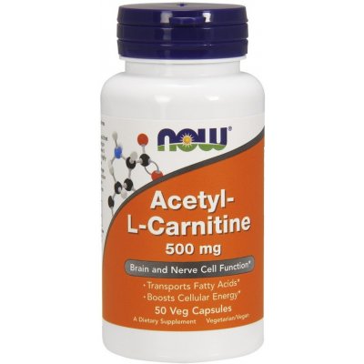 Now Foods Acetyl-L-Carnitine 500 mg 50 kapslí