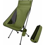 Topchances Skládací kempingová židle s dlouhým opěradlem a přepravní taškou pro outdoor, rybaření, turistiku, piknik
