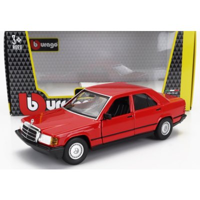 Bburago Mercedes benz 190e 1984 Red 1:24 – Zboží Dáma