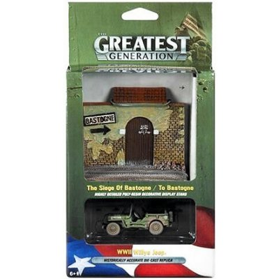 Johnny Lightning Willys MB Jeep WWII Greatest Generation + Diorama 1:64 – Zbozi.Blesk.cz